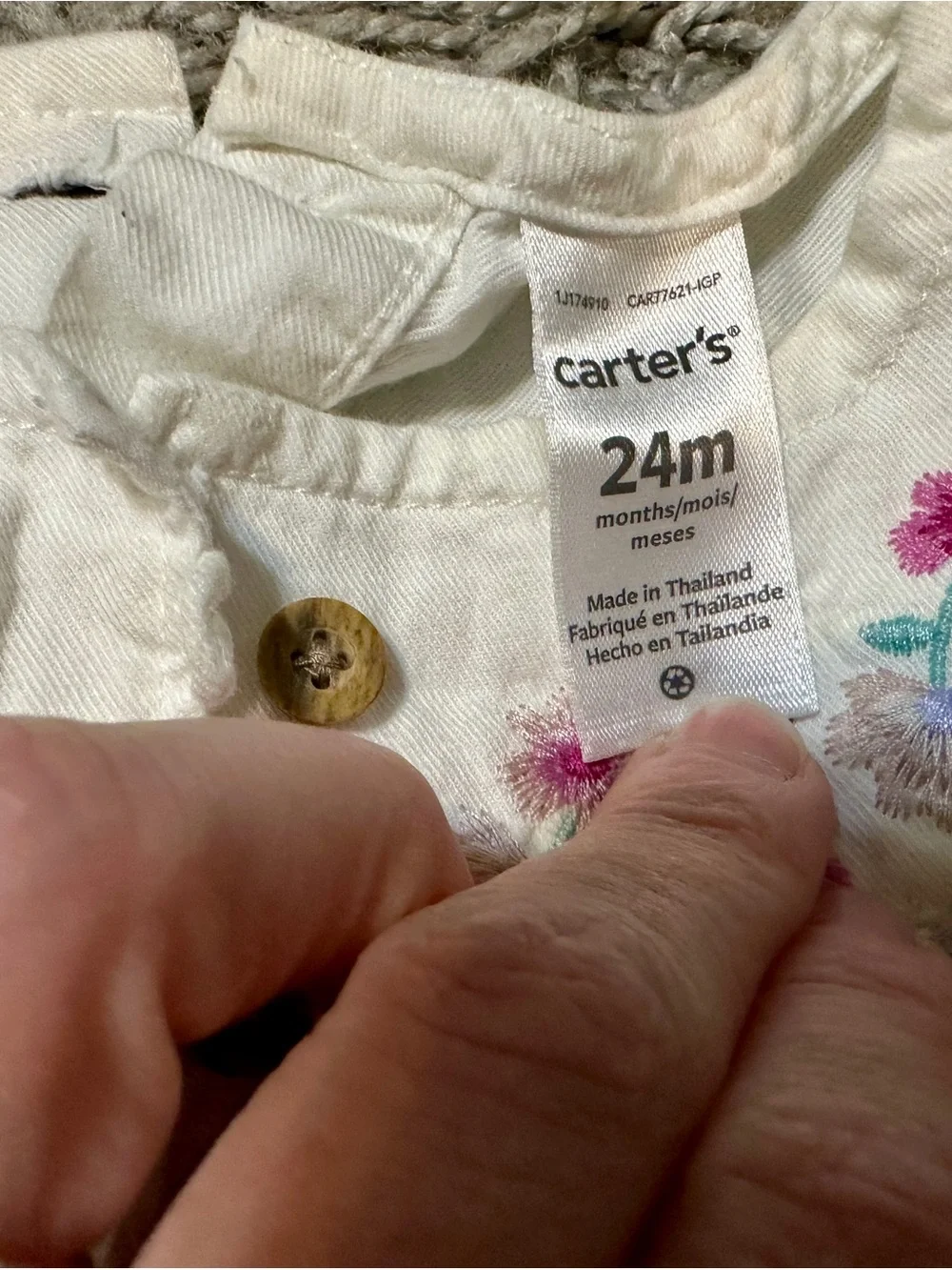 Carter's Mint Green Pants, Jeans, Mauve Top and White Long Sleeve Shirt